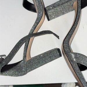 Elegant Silver Strappy Heels